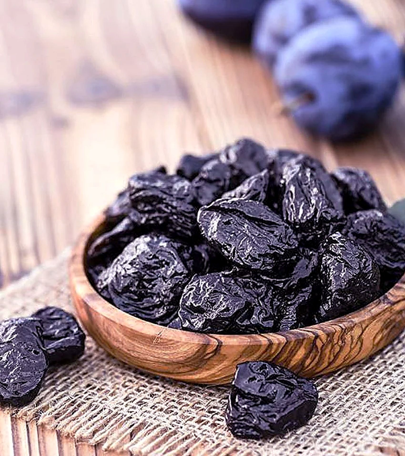 Bowl of dried plums